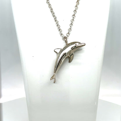 HANDMADE STERLING SILVER DOLPHIN PENDANT