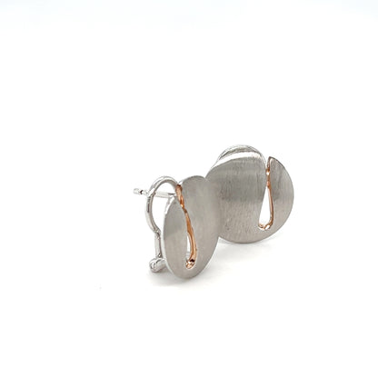 STERLING SILVER GOLD PLATED EARRINGS