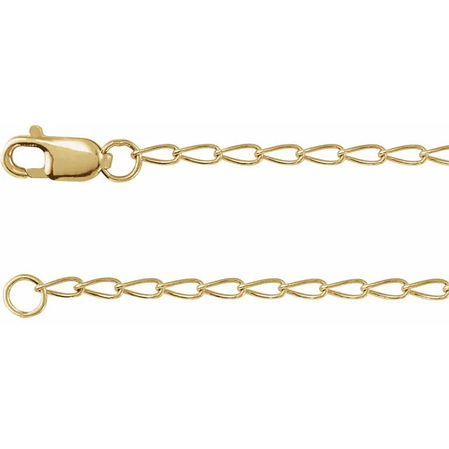 14K Yellow Gold-Filled Elongated Curb Chain