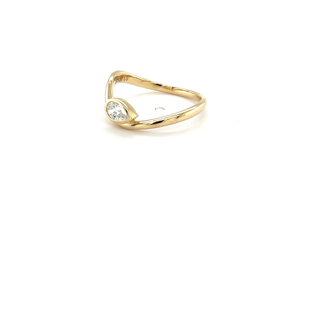 9ct Yellow Gold Pear Lab-Grown Diamond Ring