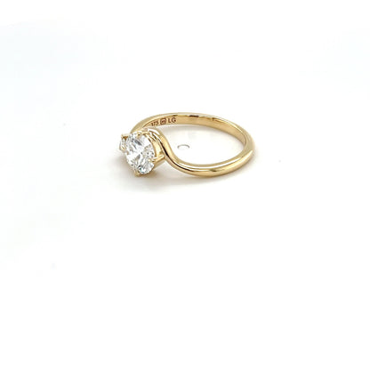 9ct Yellow Gold Round Lab-Grown Diamond Ring