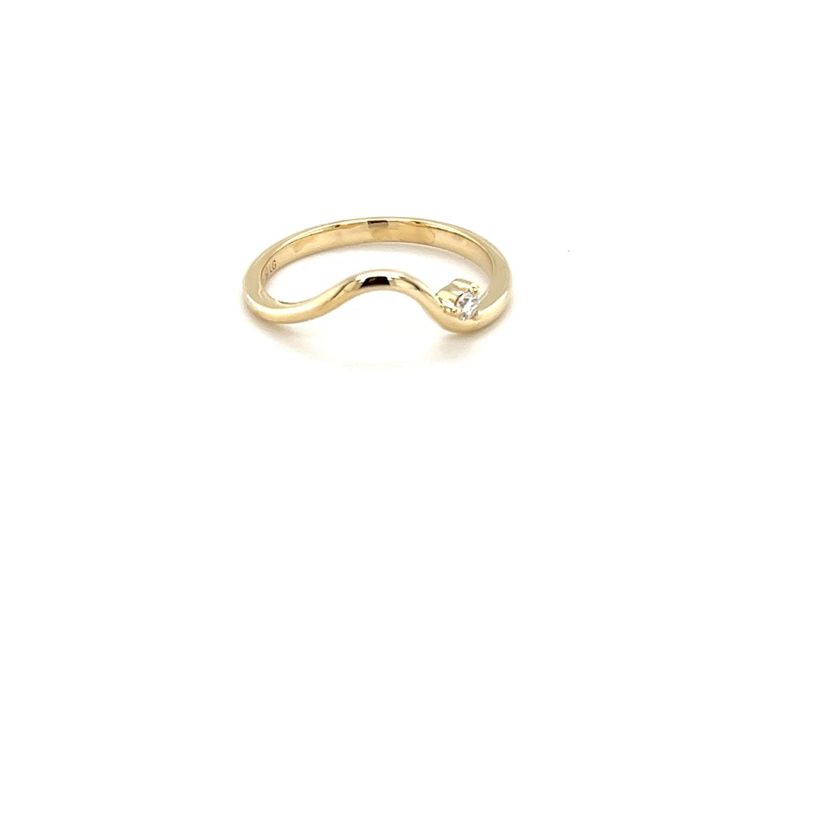 9ct Yellow Gold Round Lab-Grown Diamond Ring