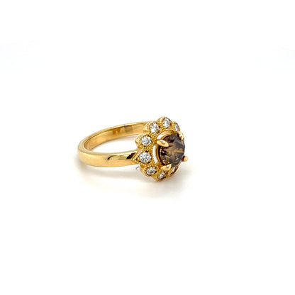 Argyle Chocolate Diamond Ring 18ct Yellow Gold (certificate)