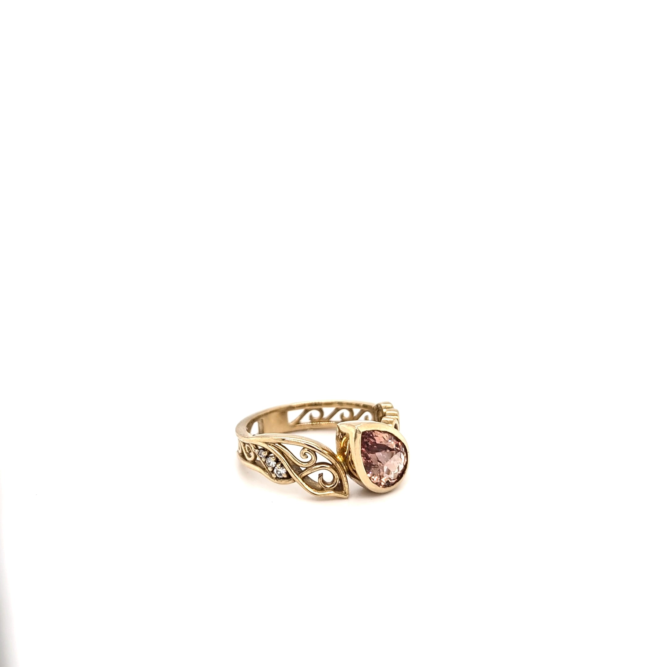 TOURMALINE AND DIAMOND RING