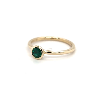 9ct Yellow Gold Emerald Ring