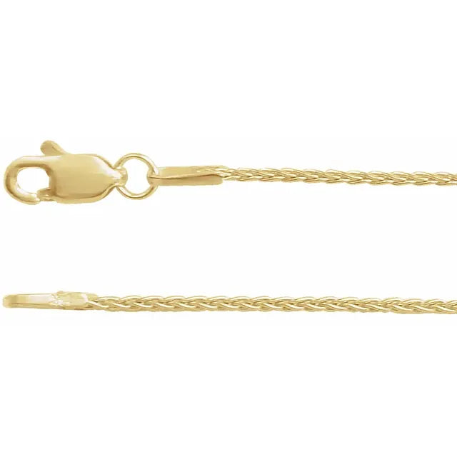 14K Yellow Gold-Filled Solid Rope Chain