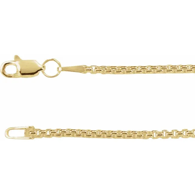 14K Yellow Gold-Filled Rounded Box Chain
