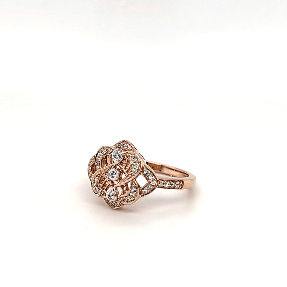 9ct Rose Gold Diamond Ring