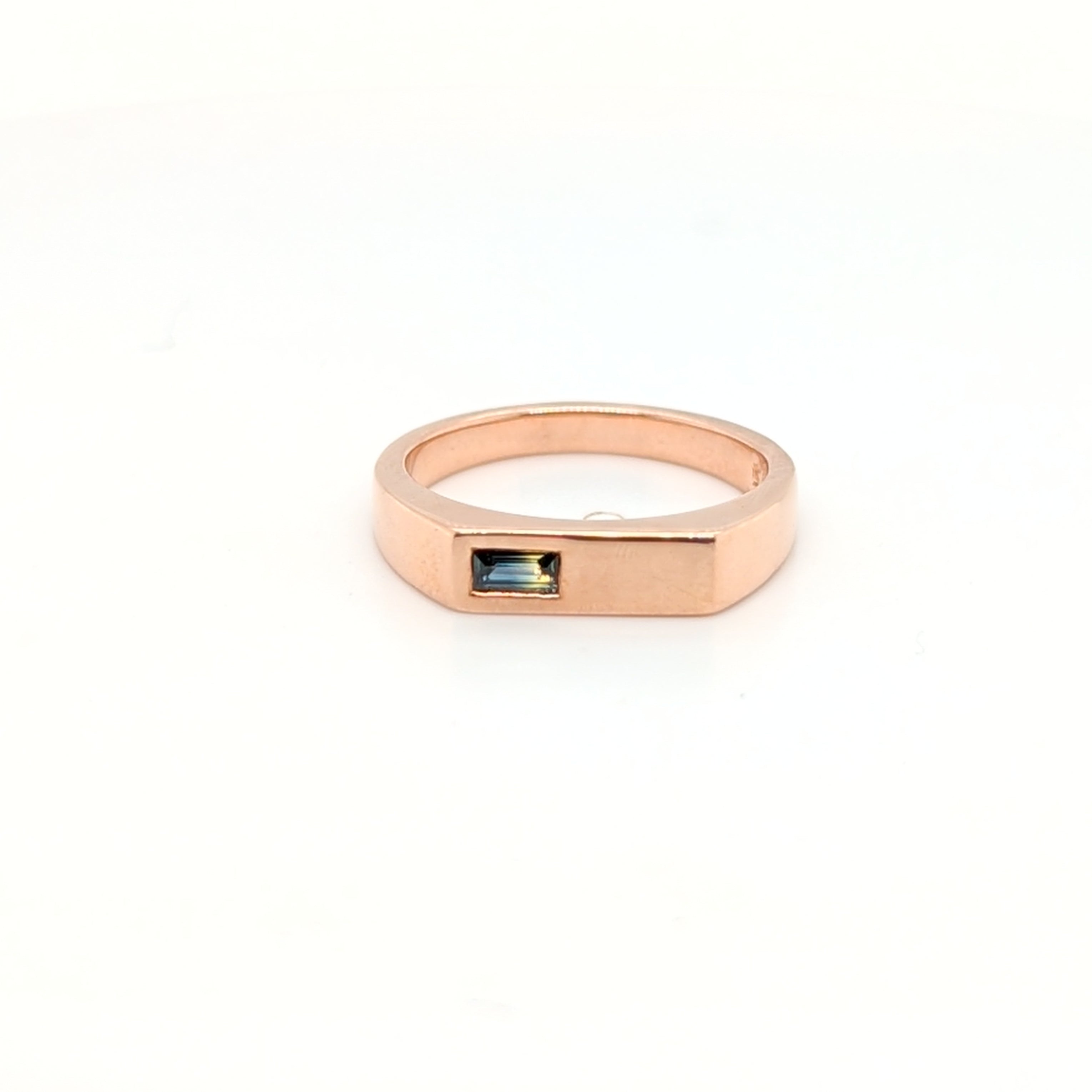 Parti Sapphire rose gold ring