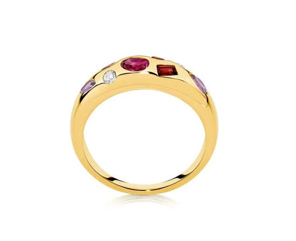 Fancy shape ring 9ct yellow gold