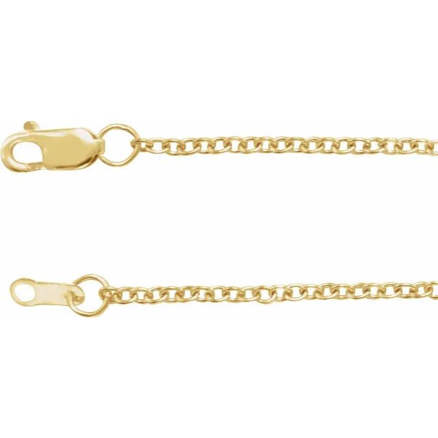 14K Yellow Gold-Filled Solid Cable Chain