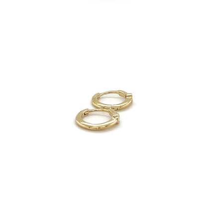 9K Yellow Gold Lab-Grown Diamond Hoop Earrings