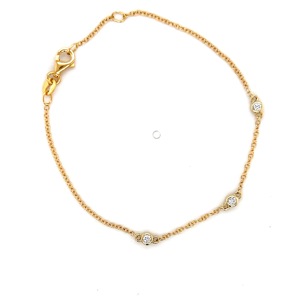 9ct Yellow Gold Diamond Bracelet