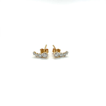9ct Yellow Gold Lab-Grown Diamond Earrings