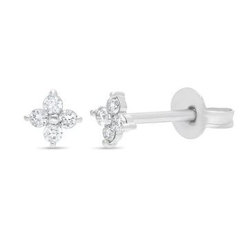 9ct White Gold Lab-Grown Diamond Earrings