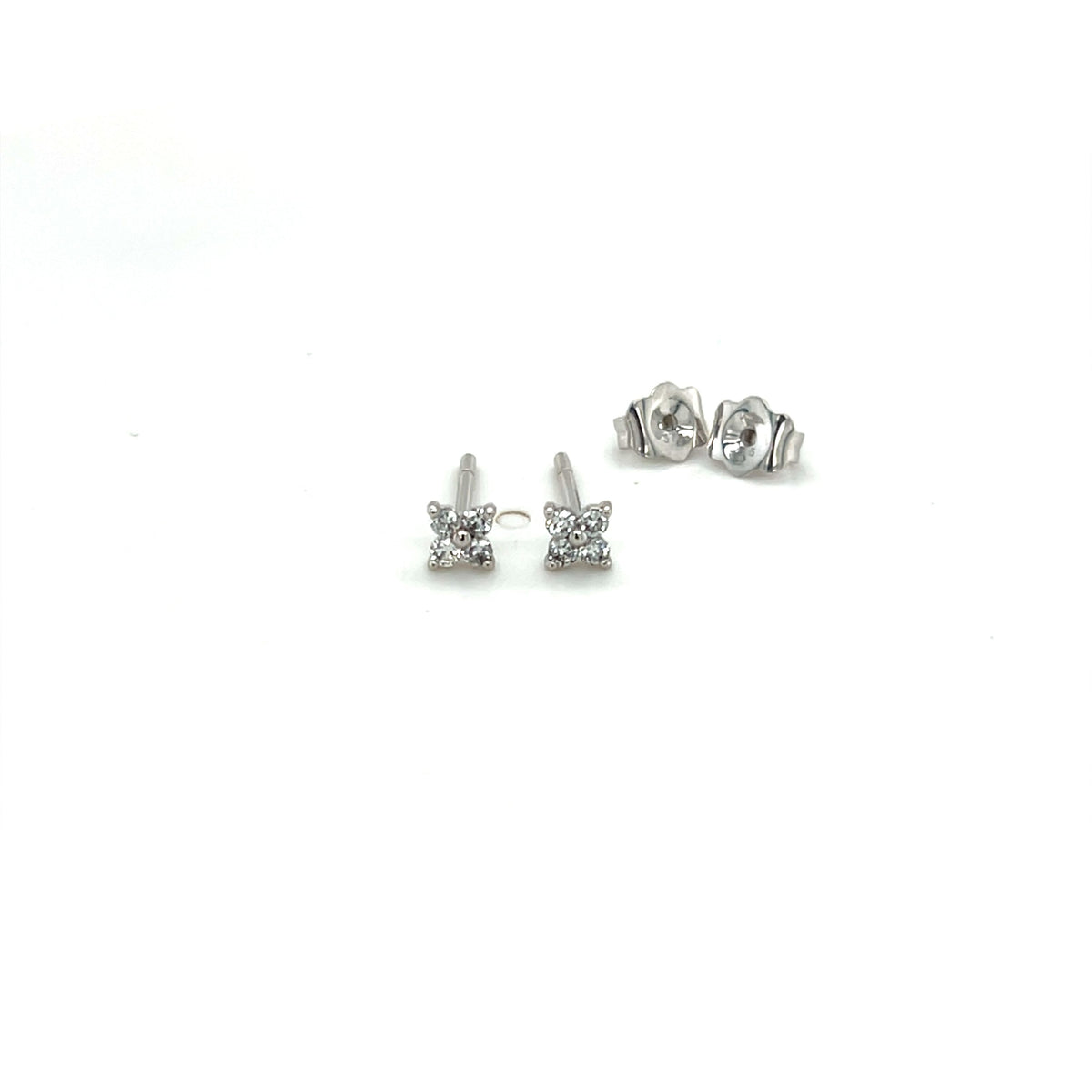 9ct White Gold Lab-Grown Diamond Earrings