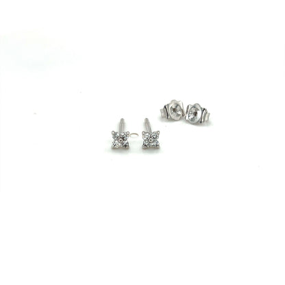 9ct White Gold Lab-Grown Diamond Earrings