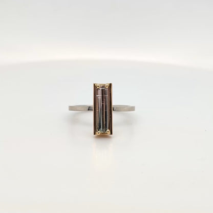 18ct Yellow and White Gold Tourmaline Ring