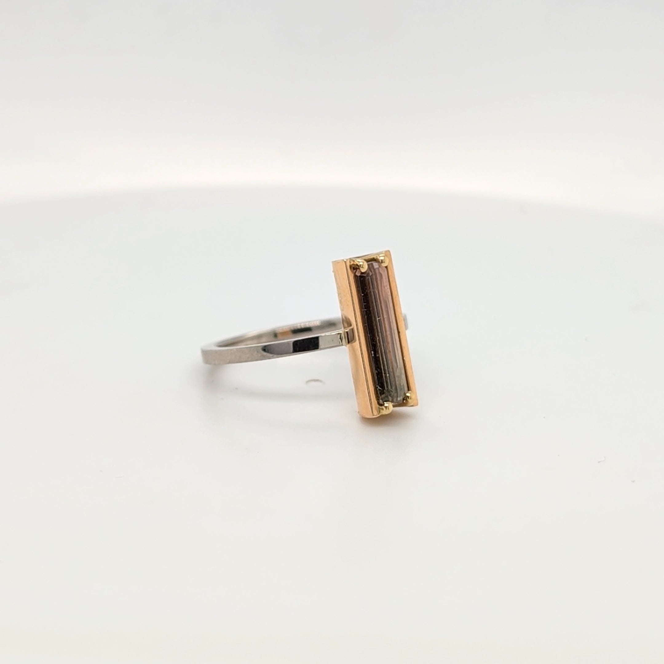 18ct Yellow and White Gold Tourmaline Ring
