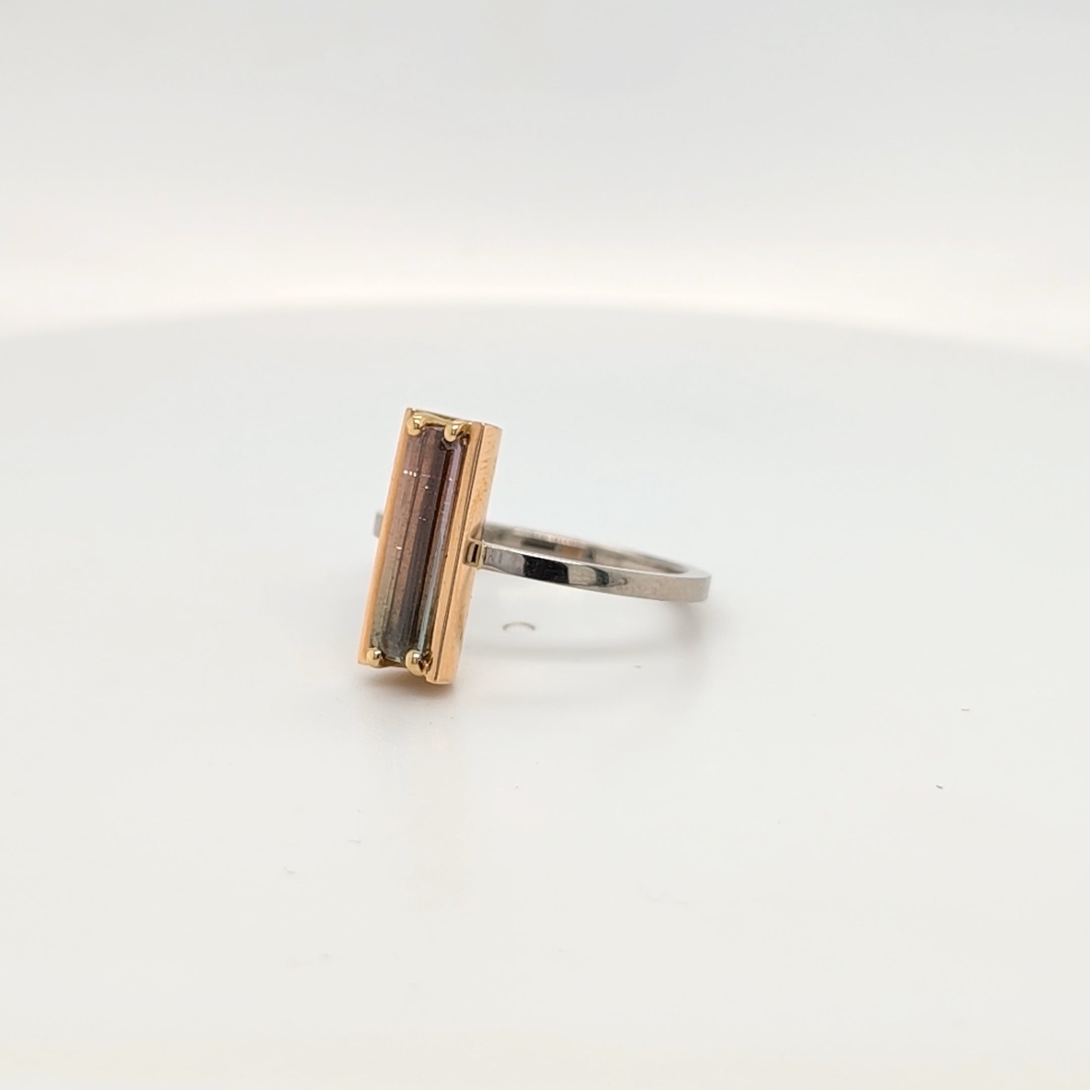 18ct Yellow and White Gold Tourmaline Ring
