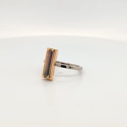 18ct Yellow and White Gold Tourmaline Ring