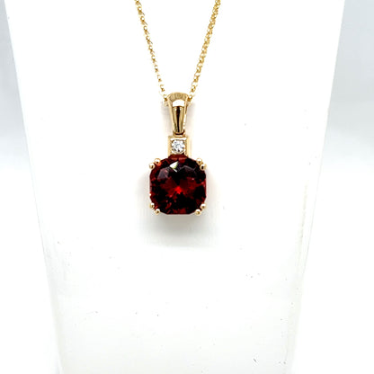 9ct Yellow Gold Pink Tourmaline Pendant