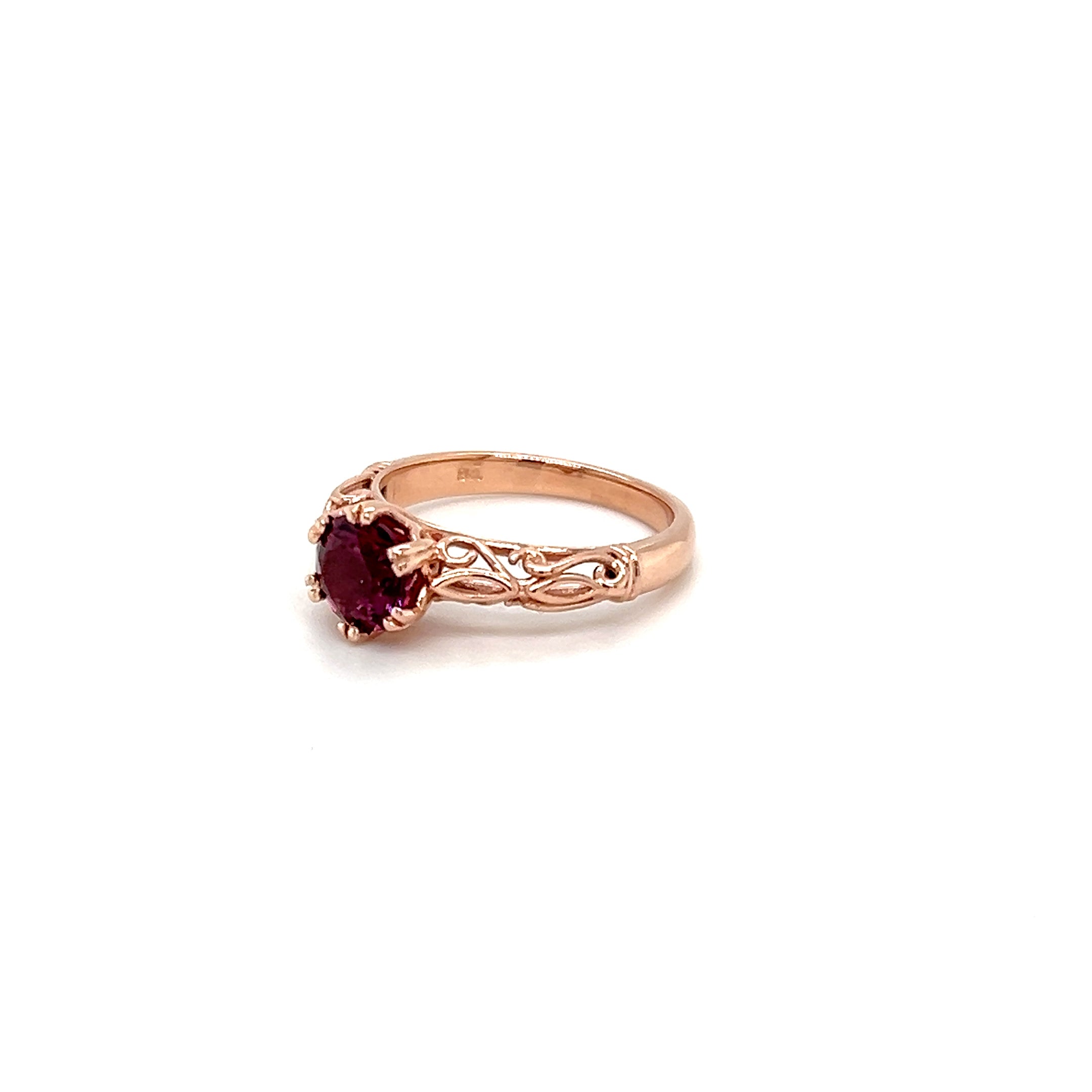 9ct Rose Gold Rhodolite Garnet Ring