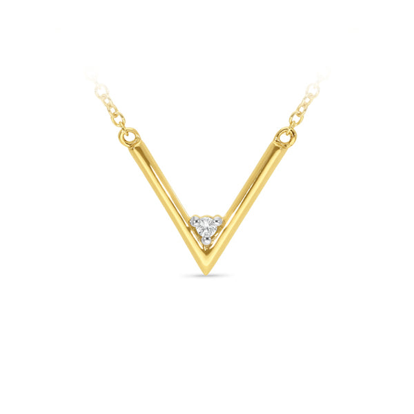 V Shaped diamond pendant. Custom jewellery Sunshine Coast & Australia 