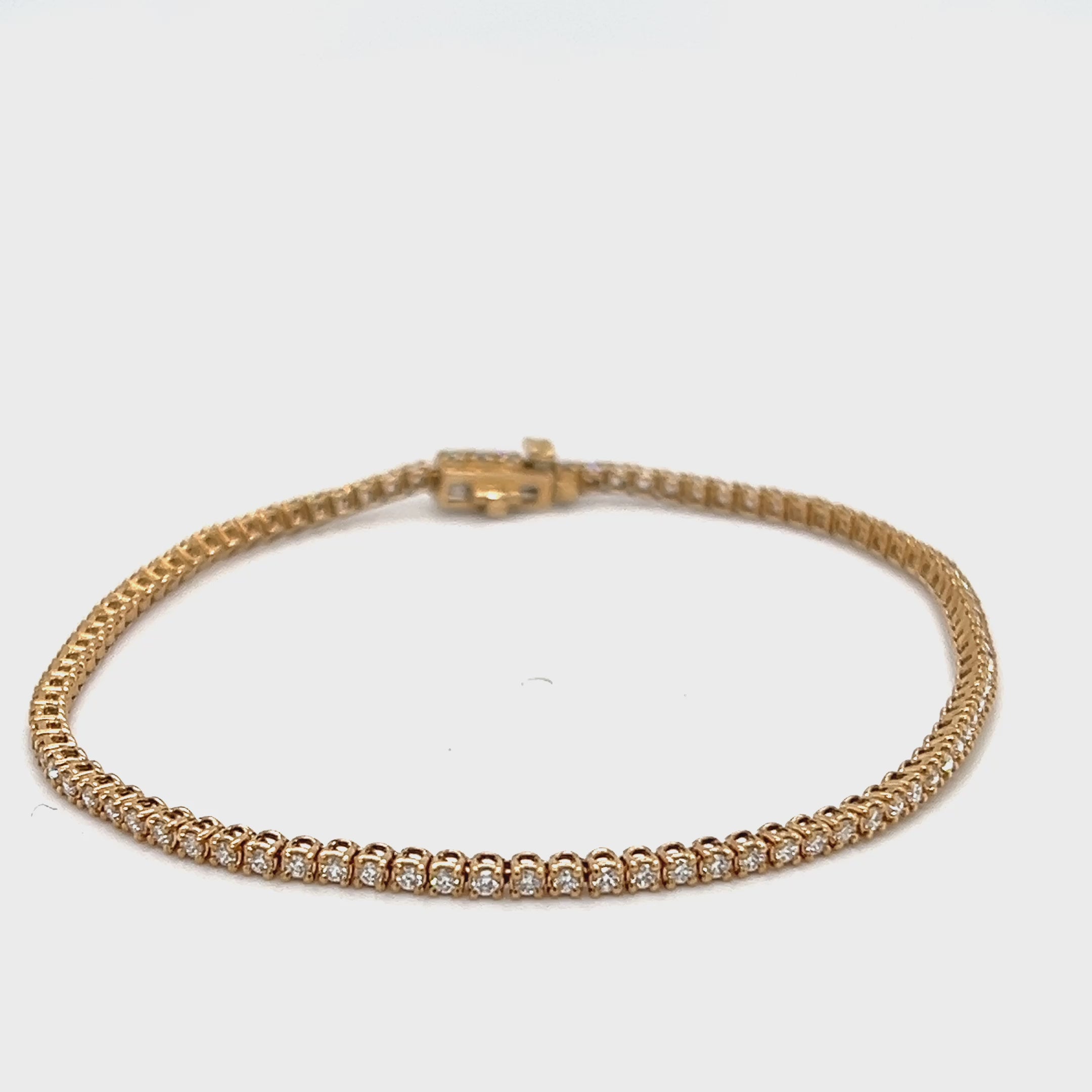 9ct Yellow Gold Tennis Bracelet