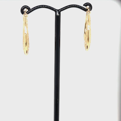 9ct Yellow Gold Filgree Earring