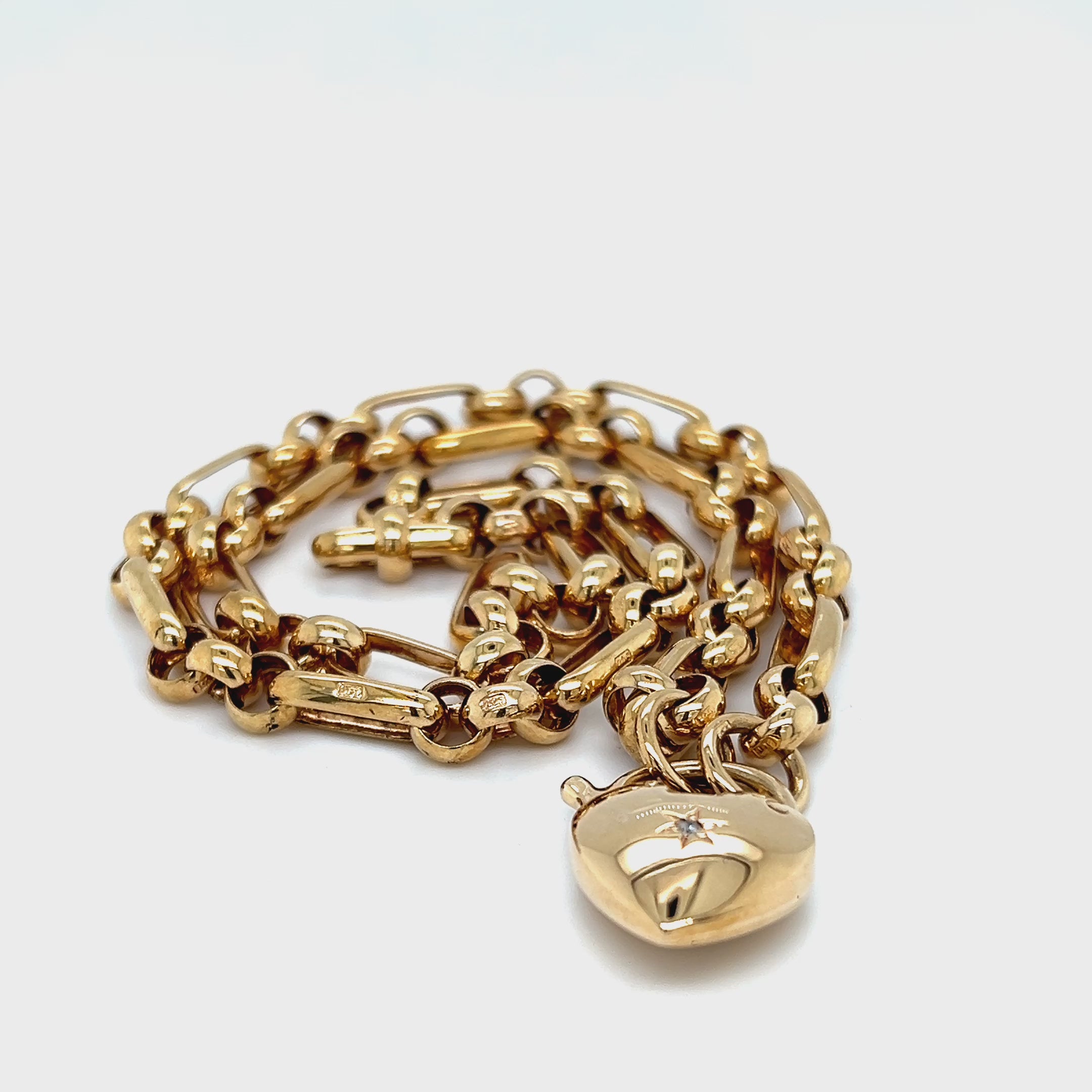 9ct Yellow Gold Chain with Heart Pendant