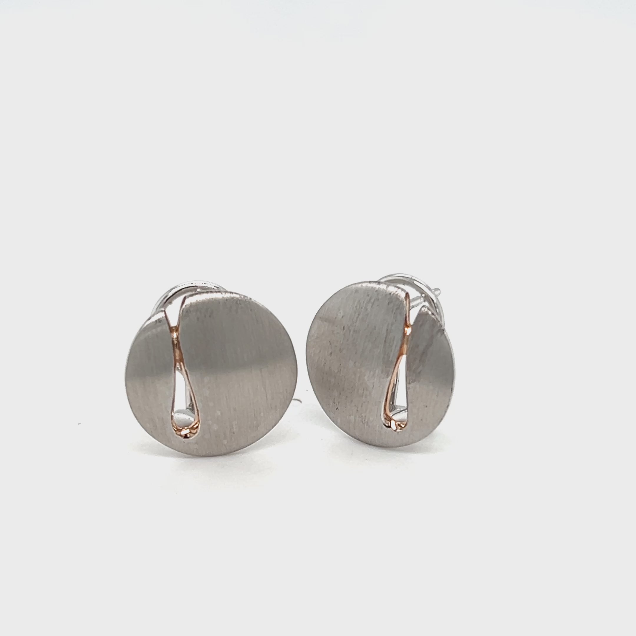 STERLING SILVER GOLD PLATED EARRINGS