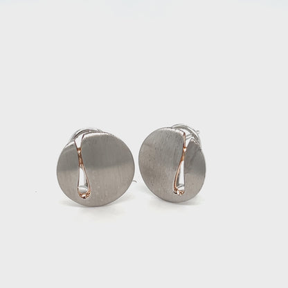 STERLING SILVER GOLD PLATED EARRINGS