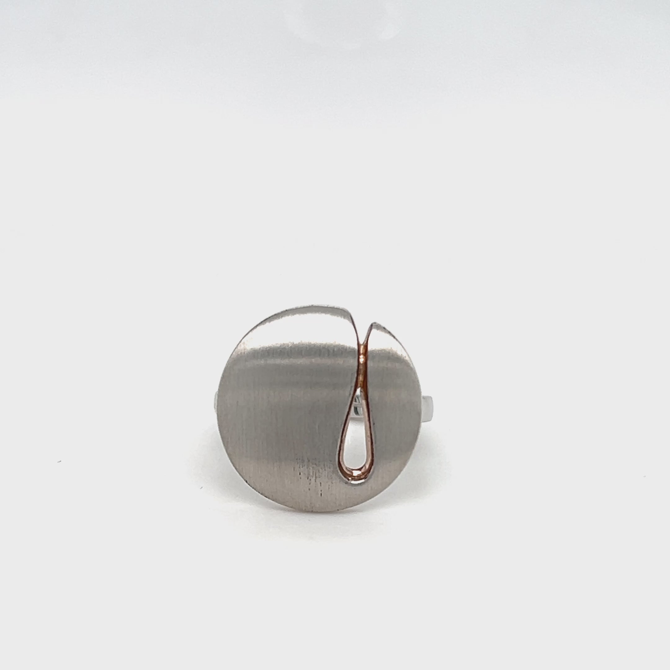 STERLING SILVER GOLD PLATED RING