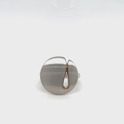 STERLING SILVER GOLD PLATED RING