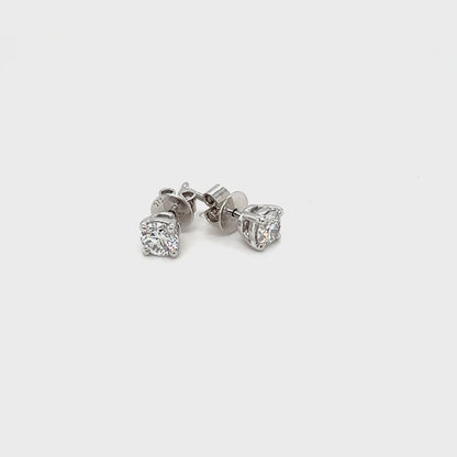 9ct White Gold 0.80ct Diamond Stud Earrings