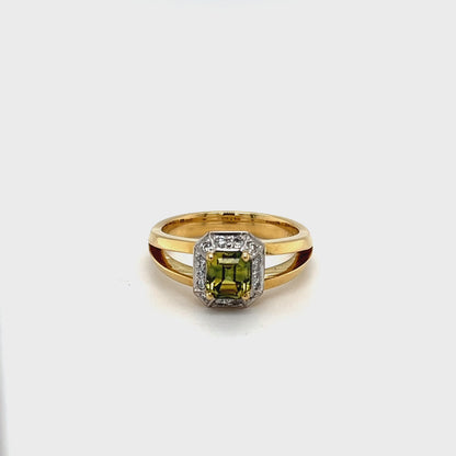 18ct Yellow Gold Parti Sapphire Ring