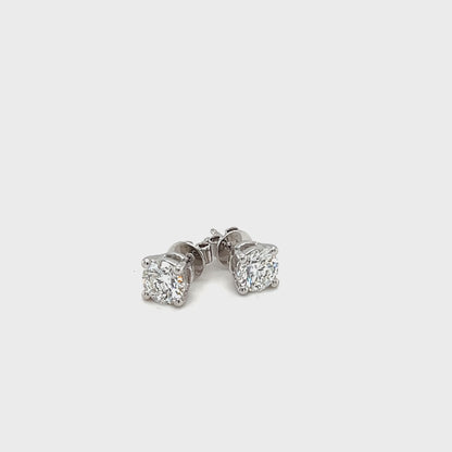 9ct White Gold 1.53ct Diamond Stud Earrings