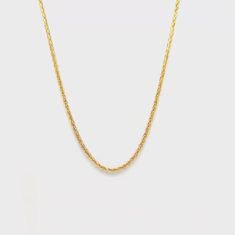 9CT YELLOW GOLD ITALIAN SPIGA CHAIN 45CM. Custom jewellery Sunshine Coast & Australia 