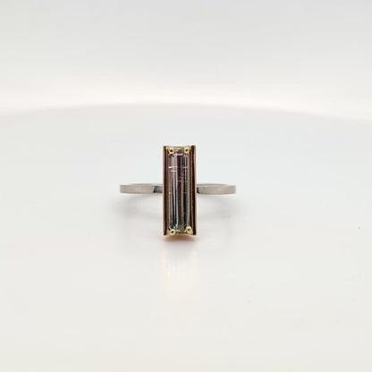 18ct Yellow and White Gold Tourmaline Ring