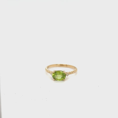 9ct Yellow Gold Peridot Ring