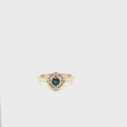 9ct Yellow Gold Sapphire Ring