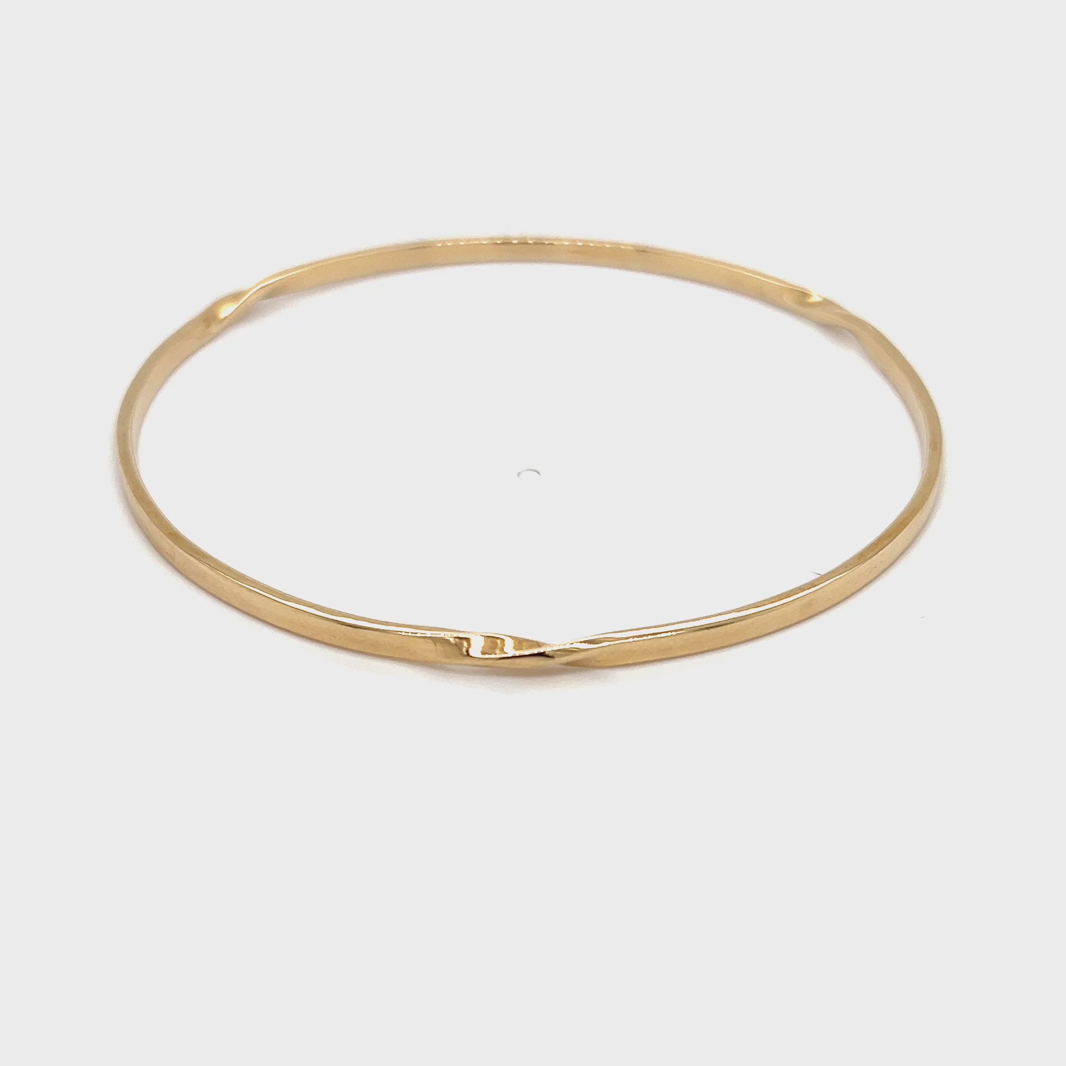 9ct Yellow Gold Twisted Bangle