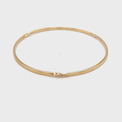 9ct Yellow Gold Twisted Bangle